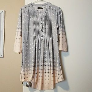 Pink and grey/baby blue tunic